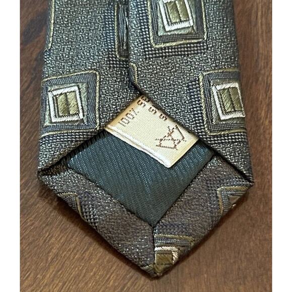 Villa Bolgheri For Mark Shale 100% Silk Men’s Neck Tie Made In Italy - Picture 7 of 9